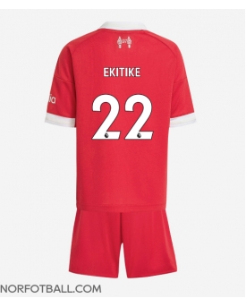 Billige Fotballdrakt Liverpool Hugo Ekitike #22 Replika Hjemmedraktsett Barn 2025-26 Kortermet (med bukser)